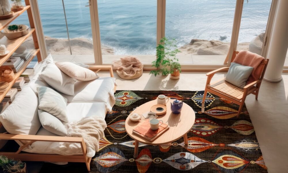 This collection of rugs is inspired by contemporary psychedelic artworks by artist Rex Ray